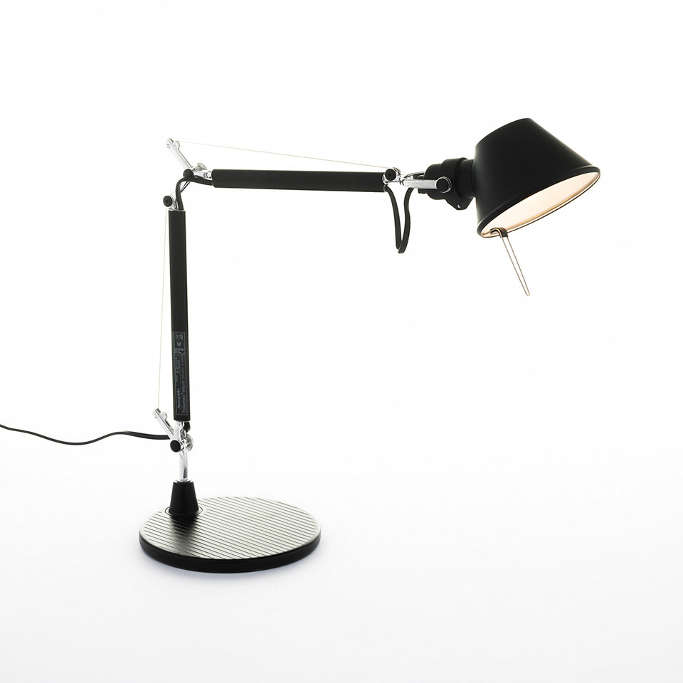 Artemide Tolomeo Micro Tischleuchte – Schwarz, für Leuchtmittel, Tischfuß