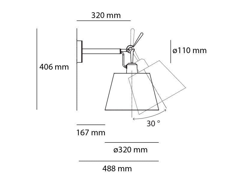 Artemide Tolomeo Diffusore Wandleuchte – Ansicht 4