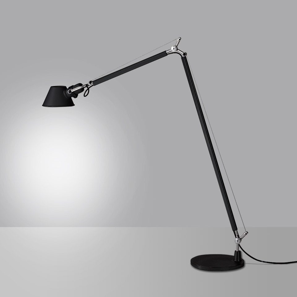 Artemide Tolomeo Stehleuchte – Lese, Schwarz, für Leuchtmittel