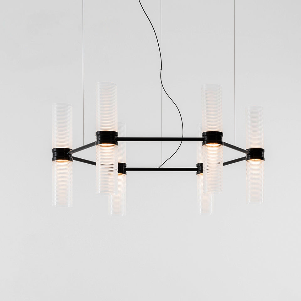 Artemide Zephyr Pendelleuchte – Exagonal, Schwarz, 2700 K, Standard