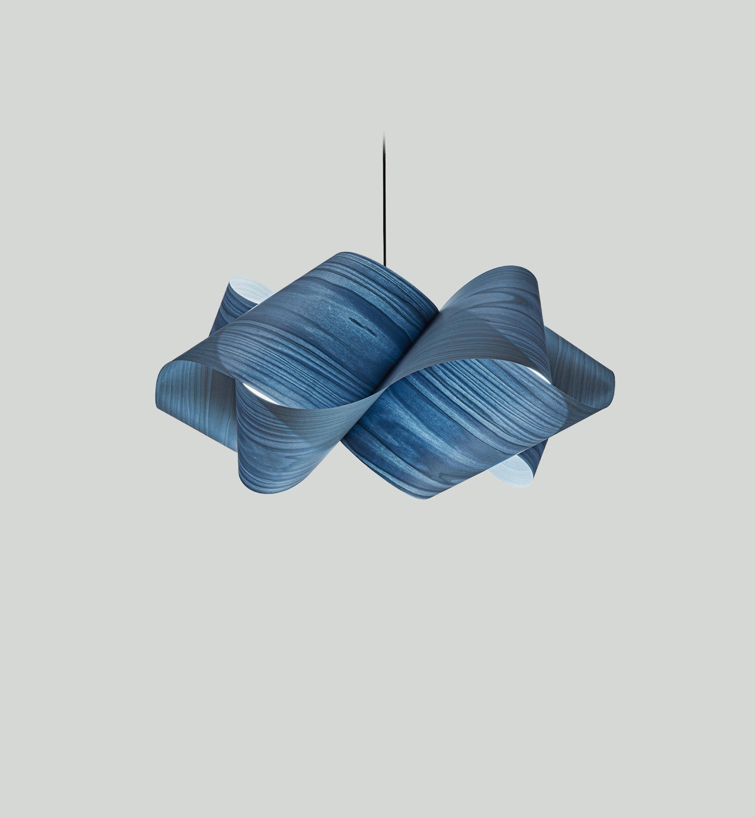 LZF Swirl Pendelleuchte – Furnier Blau