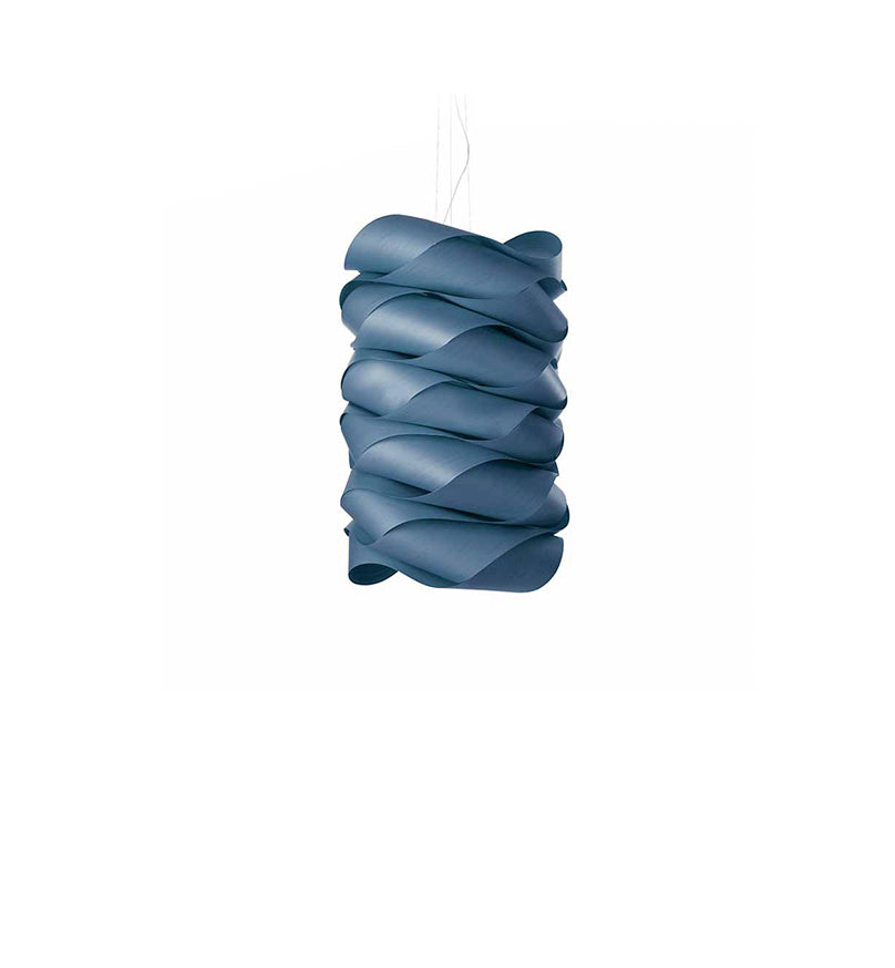 LZF Link Chain Pendelleuchte – Furnier Blau