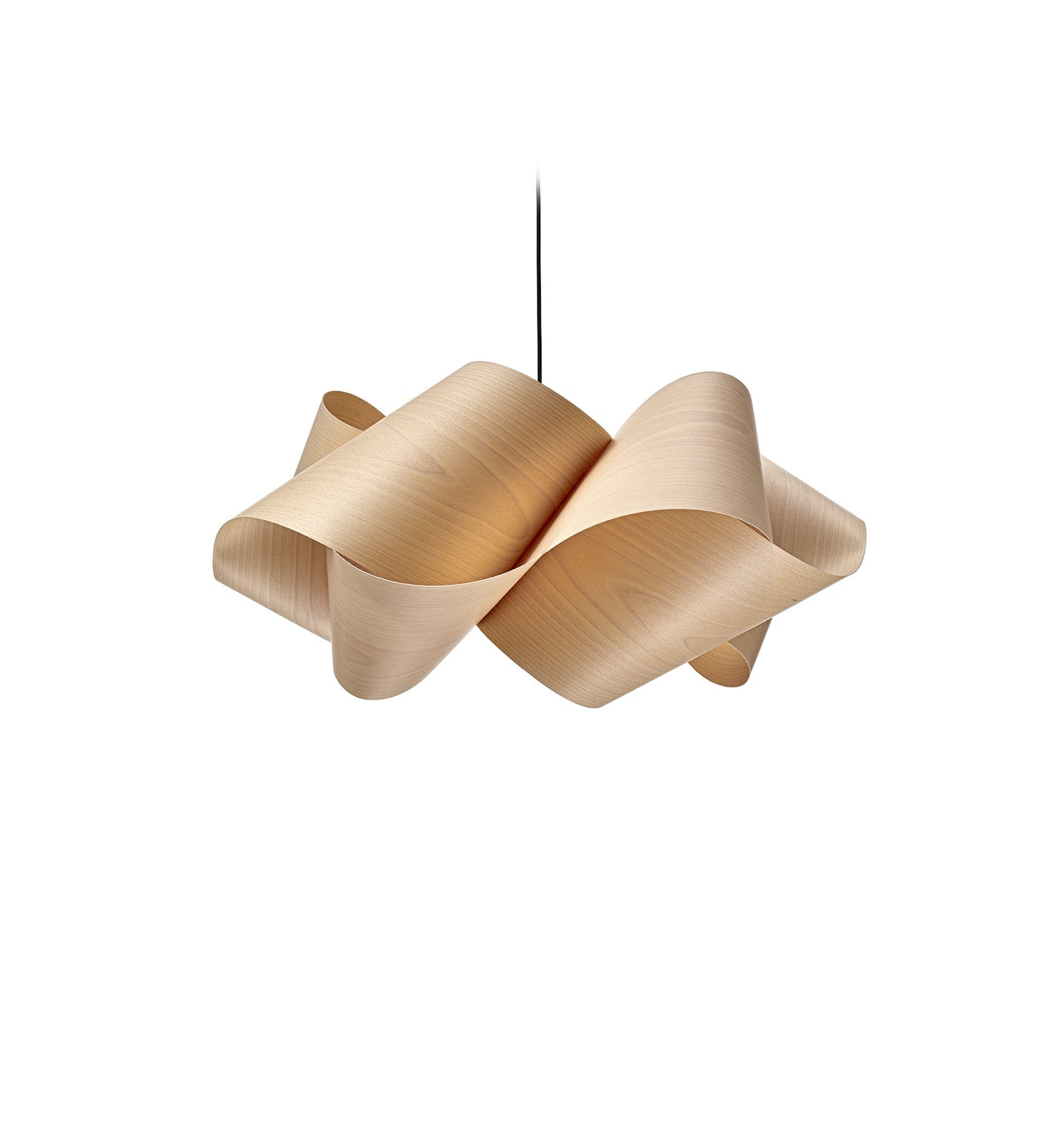 LZF Swirl Pendelleuchte – Furnier Buche natur