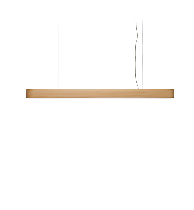 LZF I-Club Slim Pendelleuchte – Furnier Buche natur