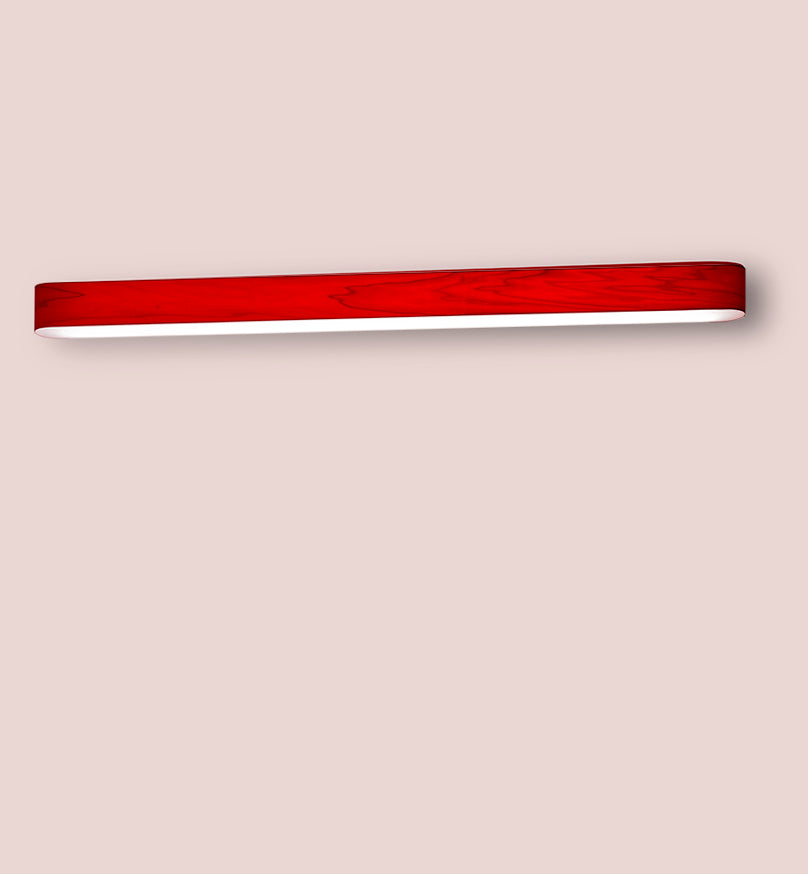 LZF I-Club Slim Wandleuchte – Furnier Rot