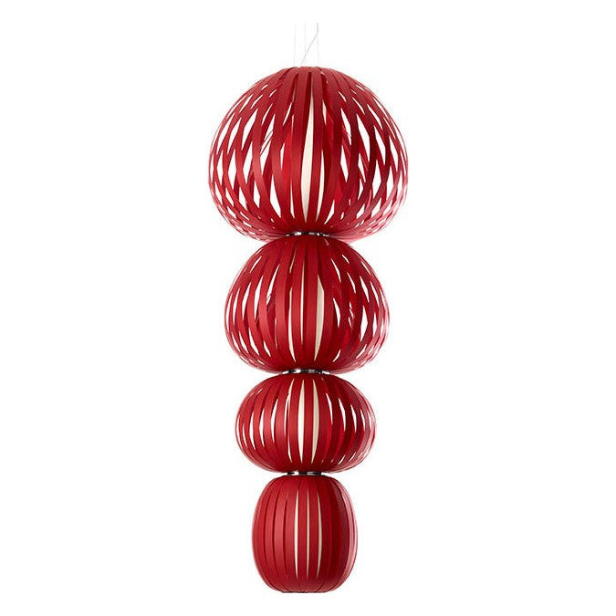 LZF Totem Pendelleuchte – Furnier Rot
