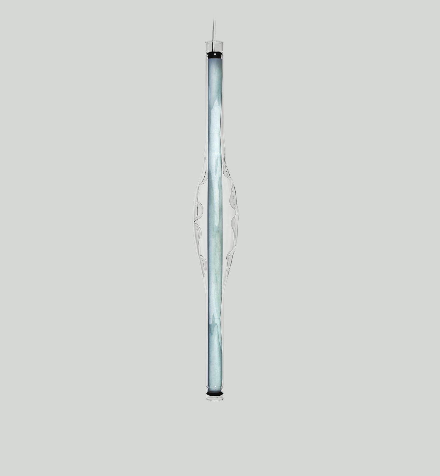LZF Dune Vertical Pendelleuchte – Furnier Meeresblau