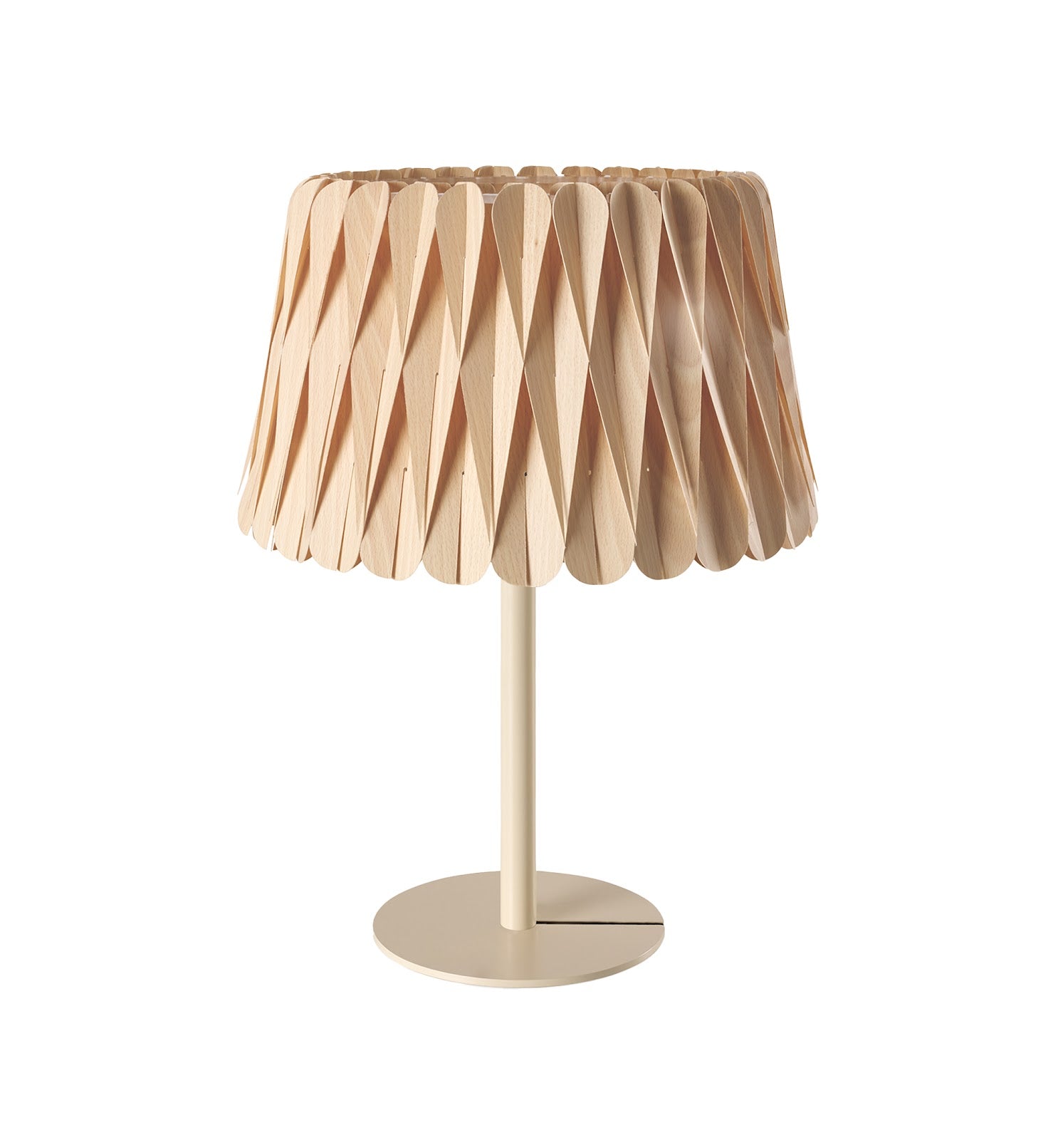 LZF Lola Tischleuchte – Furnier Buche natur, Elfenbein