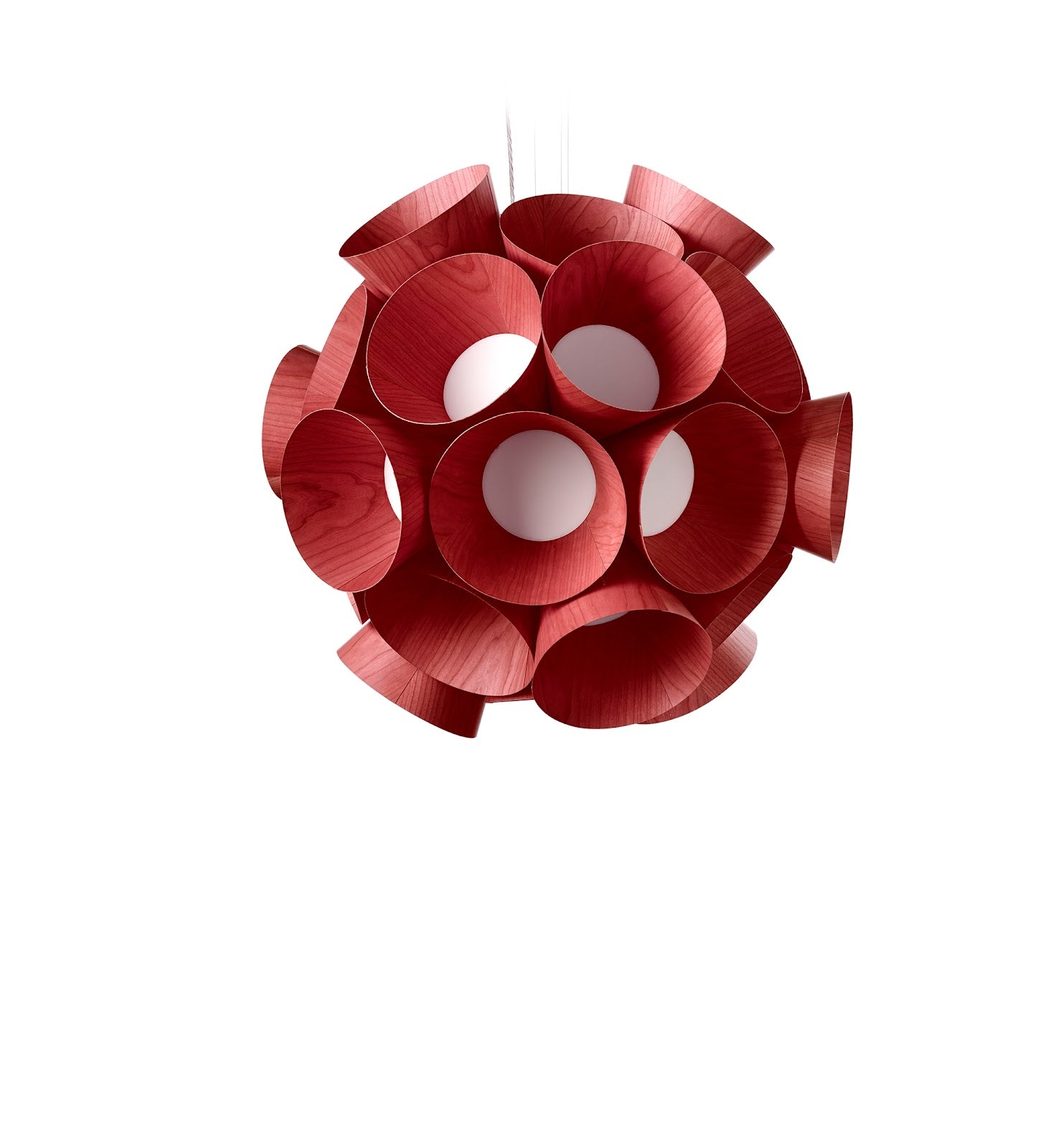 LZF Dandelion Pendelleuchte – Furnier Rot