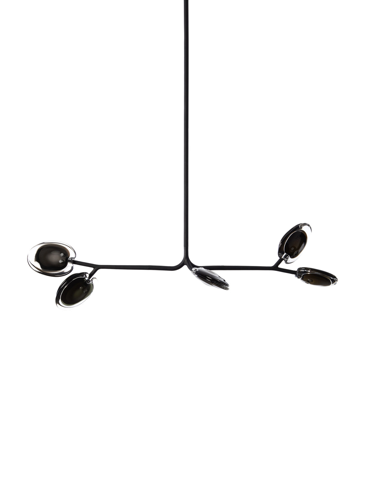Bocci 16 Armature Pendelleuchte – 16.5a.1 – 5 Pendel, 840 mm hoch, mit 500 mm Verlängerung, grau 1, 2700 K