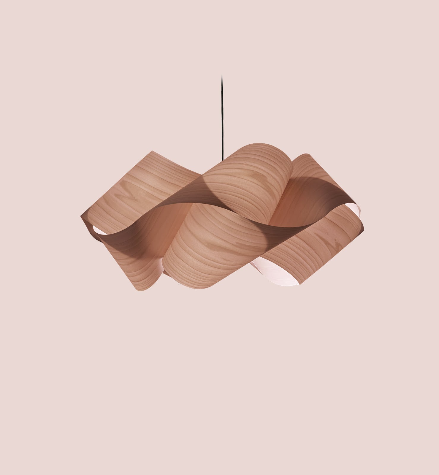 LZF Swirl Pendelleuchte – Furnier Zartrosa