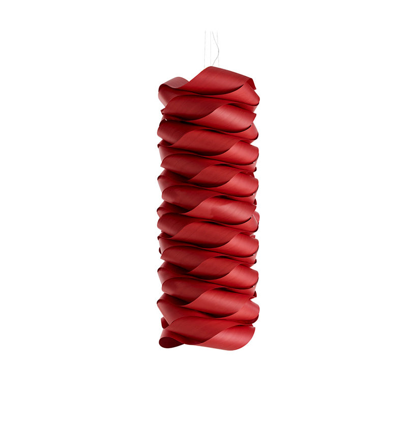 LZF Link Chain Pendelleuchte – Furnier Rot