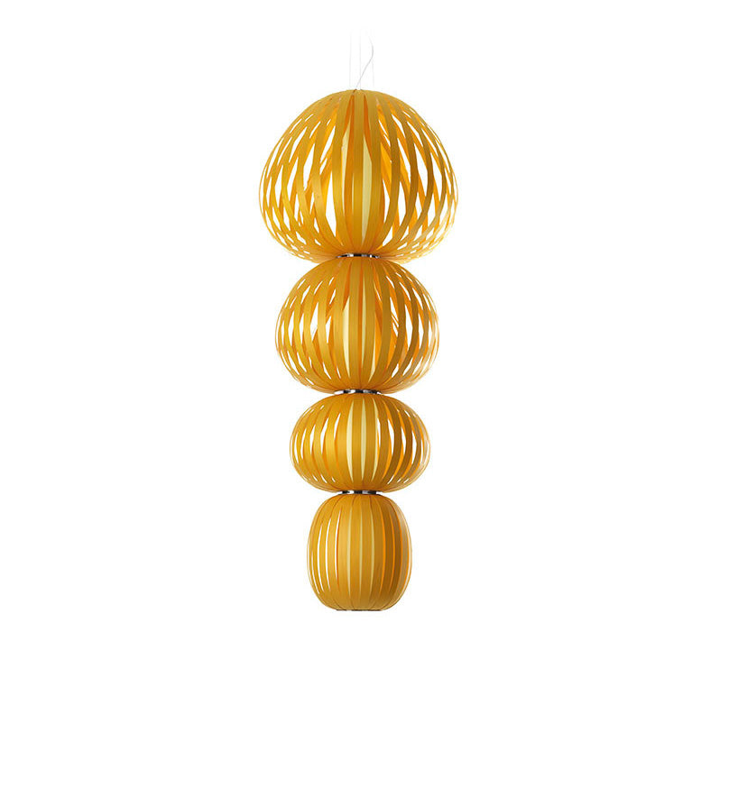 LZF Totem Pendelleuchte – Furnier Gelb