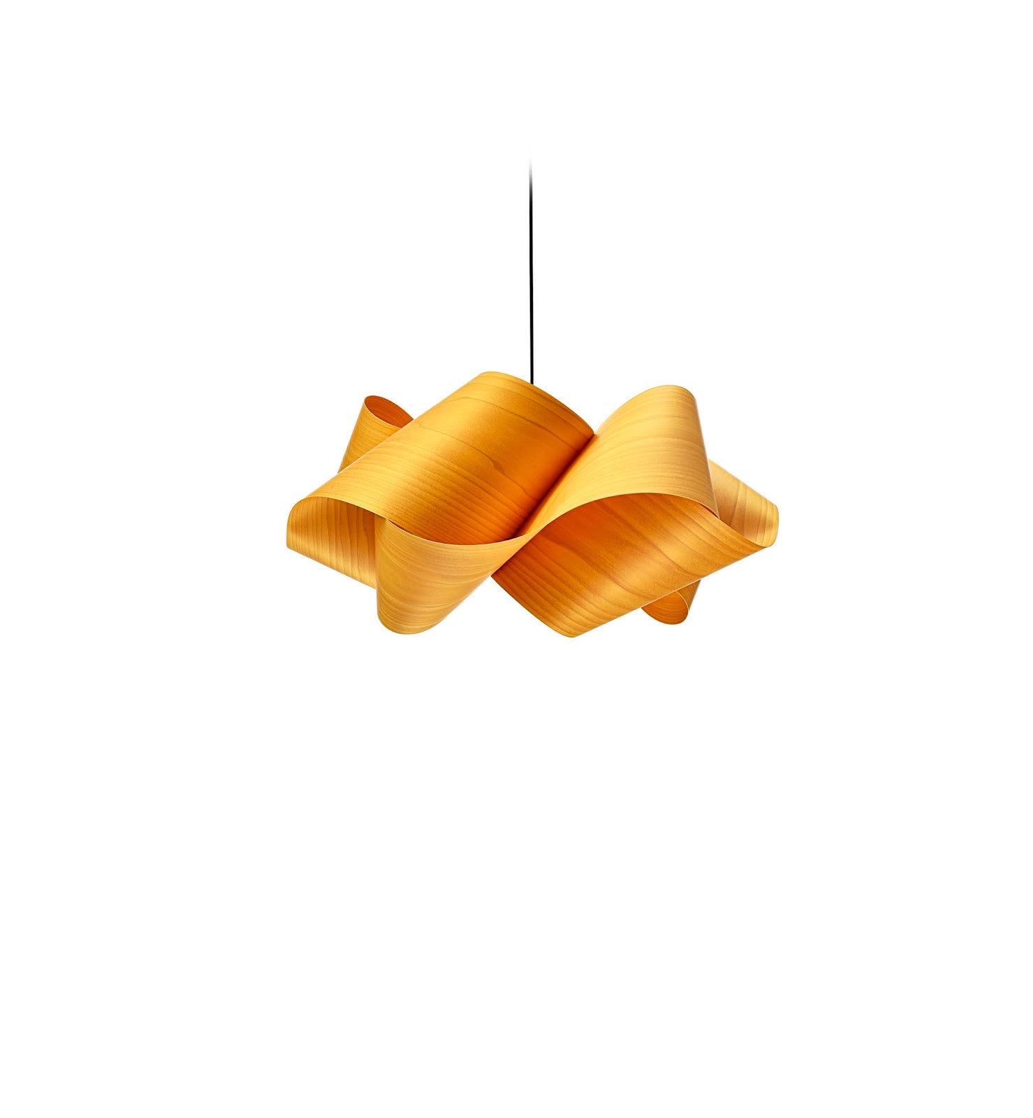 LZF Swirl Pendelleuchte – Furnier Gelb