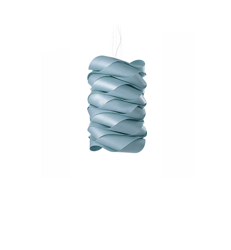 LZF Link Chain Pendelleuchte – Furnier Meeresblau