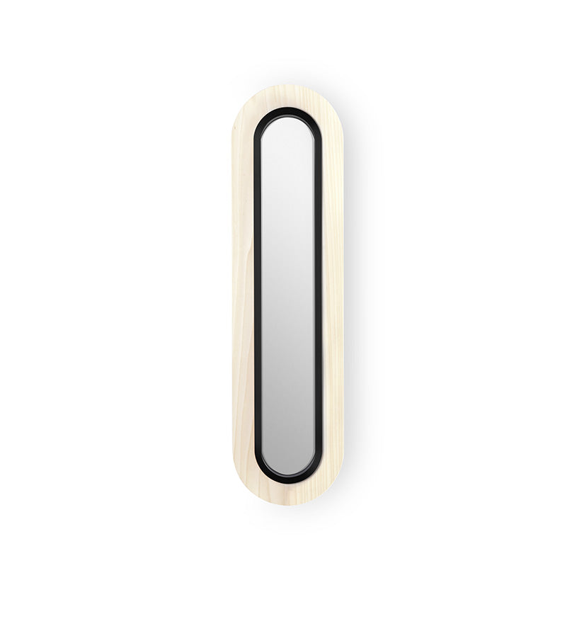 LZF Lens Super Oval Wandleuchte – Furnier Elfenbeinweiß, Schwarz
