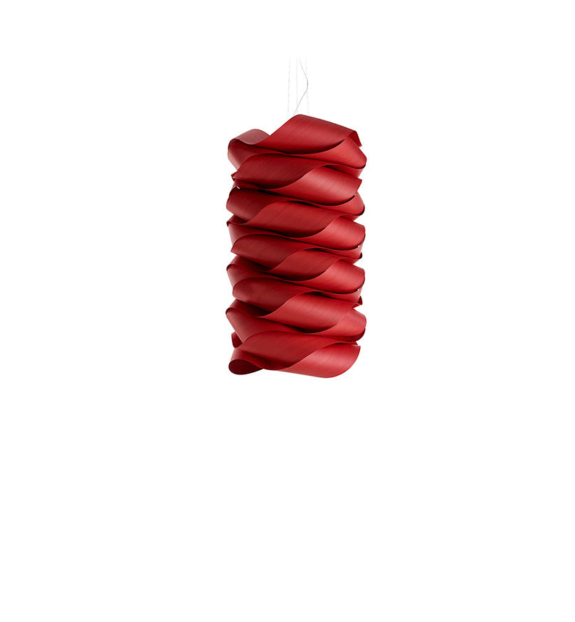 LZF Link Chain Pendelleuchte – Furnier Rot