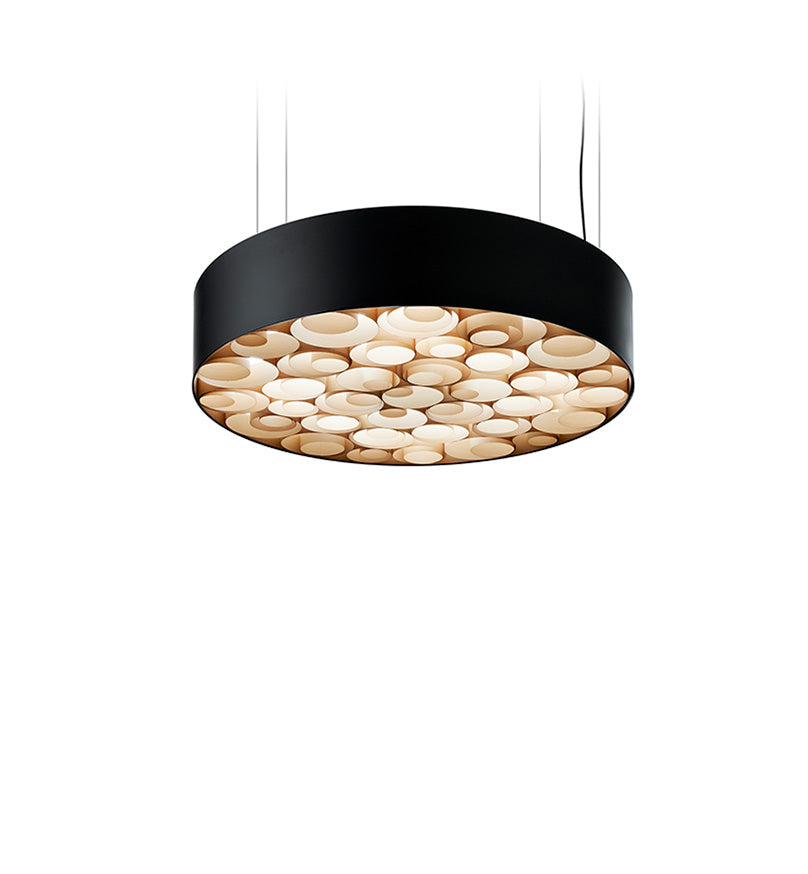 LZF Spiro Pendelleuchte – Furnier Buche natur, Schwarz
