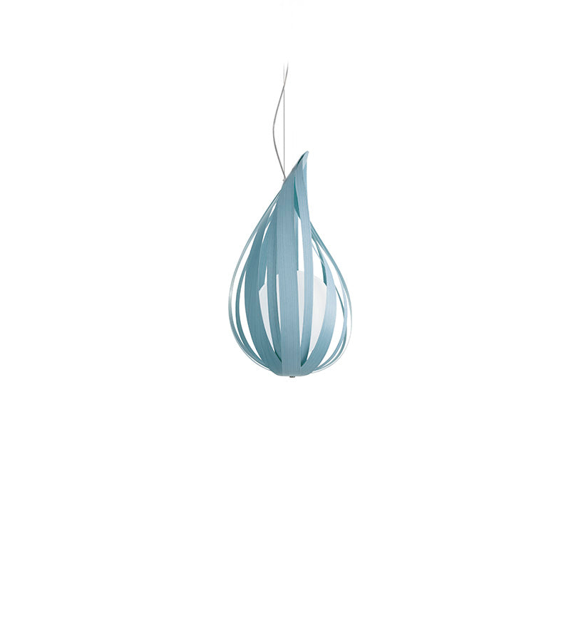 LZF Raindrop Pendelleuchte – Furnier Meeresblau