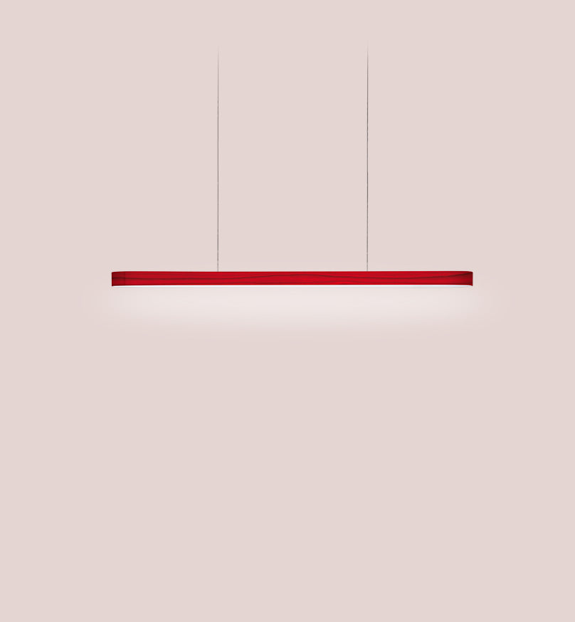 LZF I-Line Pendelleuchte – Furnier Rot