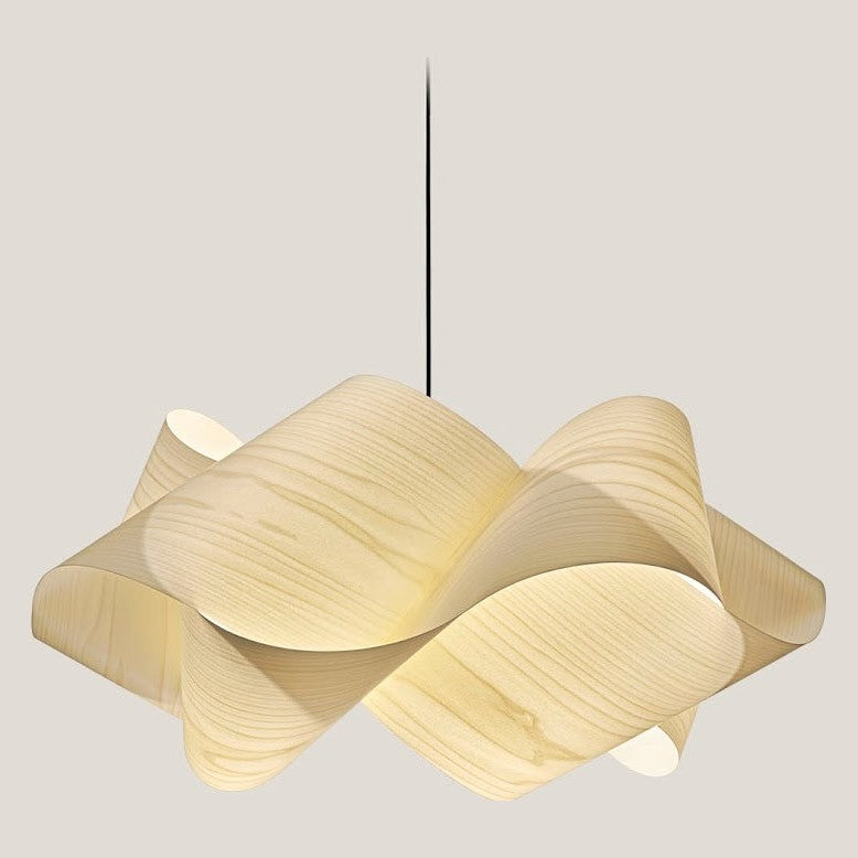LZF Swirl Pendelleuchte – Furnier Elfenbeinweiß
