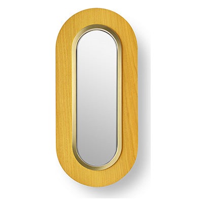 LZF Lens Oval Wandleuchte – Furnier Gelb, Gold