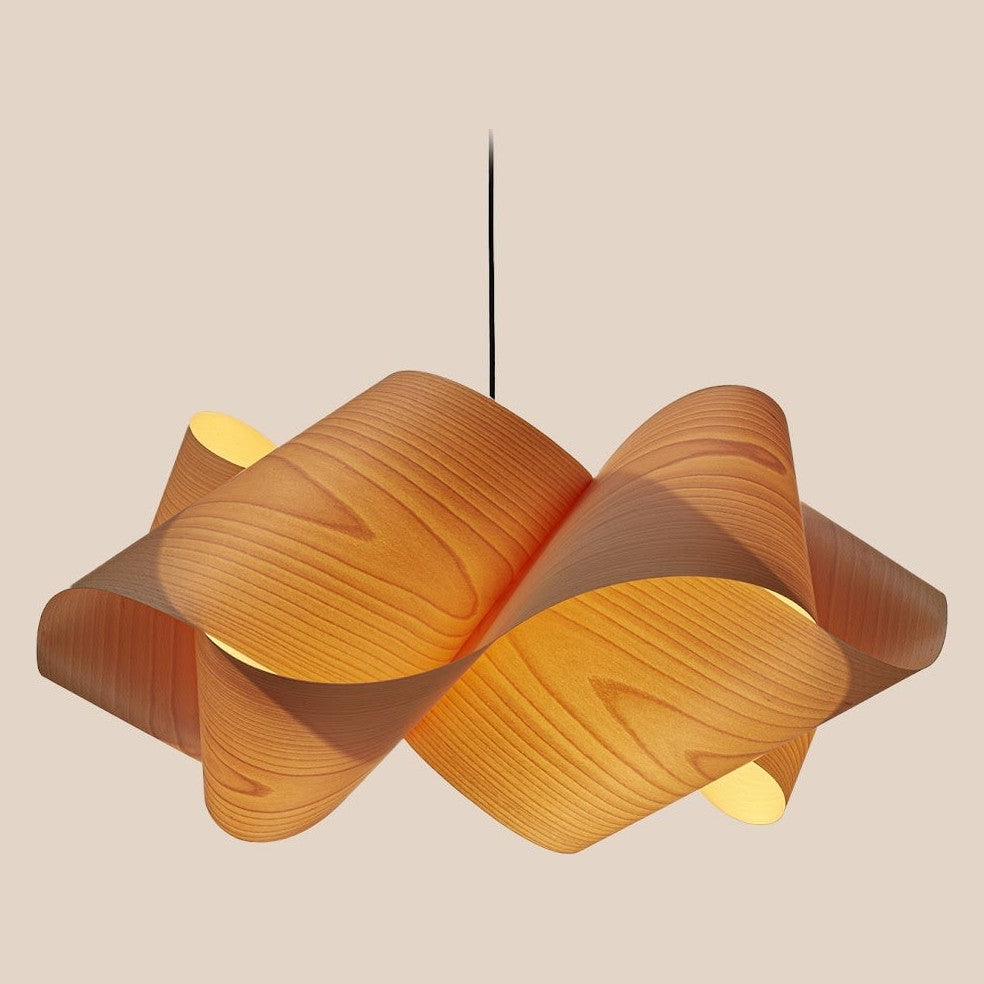 LZF Swirl Pendelleuchte – Furnier Buche natur