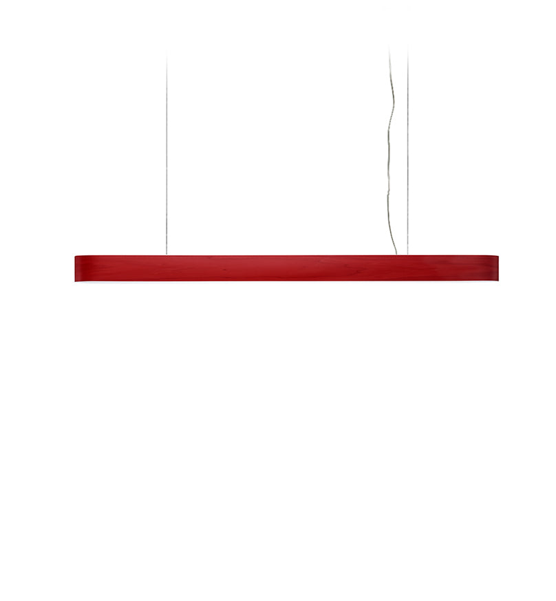 LZF I-Club Slim Pendelleuchte – Furnier Rot
