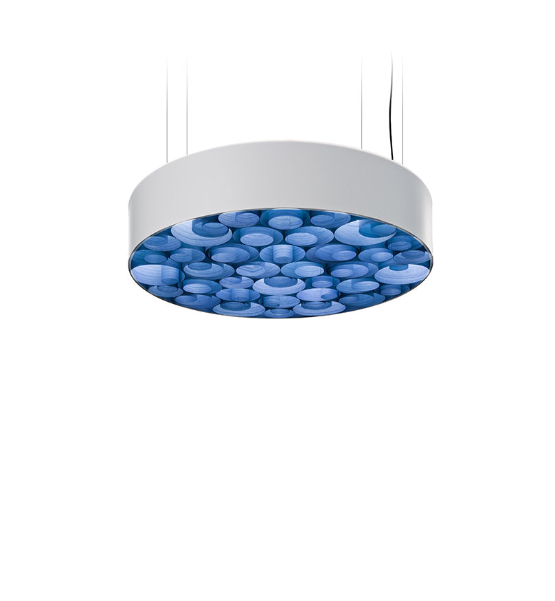 LZF Spiro Pendelleuchte – Furnier Blau