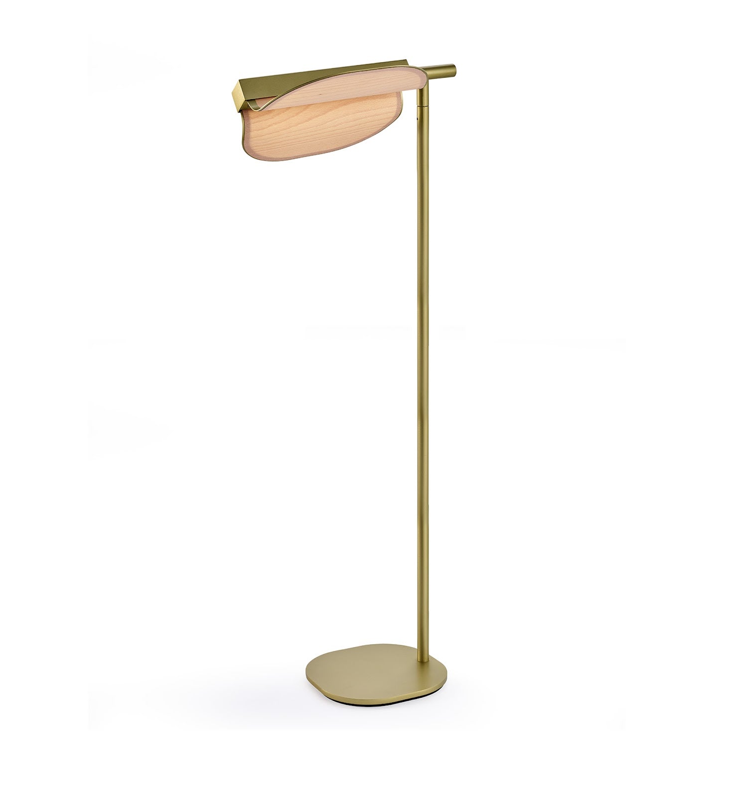 LZF Omma Stehleuchte – Furnier Buche natur, Gold