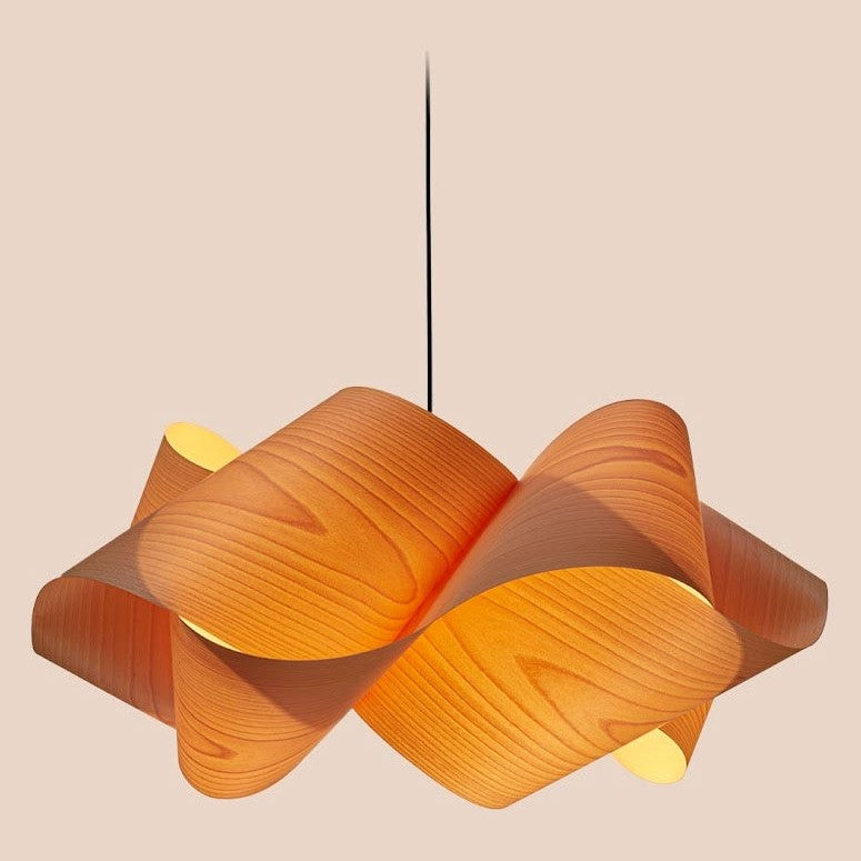 LZF Swirl Pendelleuchte – Furnier Buche natur