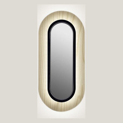 LZF Lens Oval Wandleuchte – Furnier Elfenbeinweiß, Schwarz