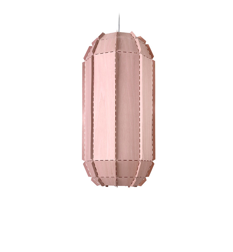 LZF Stitches Tombuctu Pendelleuchte – Furnier Zartrosa