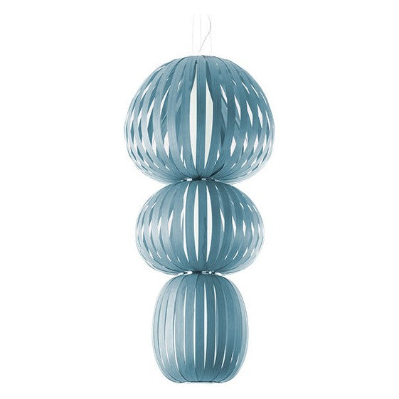 LZF Totem Pendelleuchte – Furnier Meeresblau