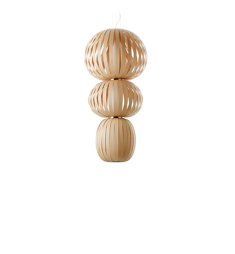 LZF Totem Pendelleuchte – Furnier Buche natur