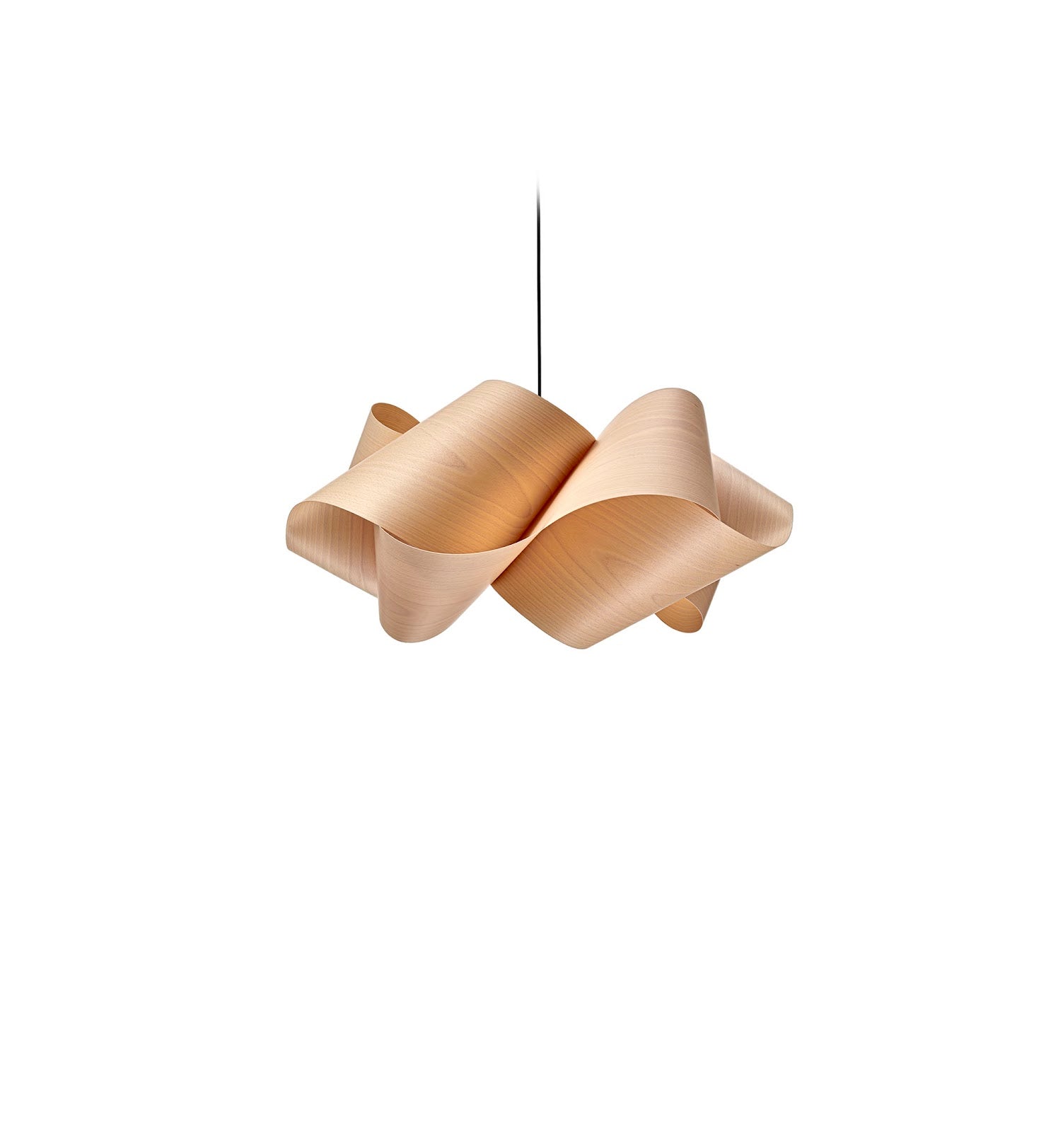 LZF Swirl Pendelleuchte – Furnier Buche natur