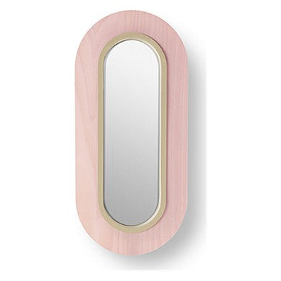 LZF Lens Oval Wandleuchte – Furnier Zartrosa, Elfenbein