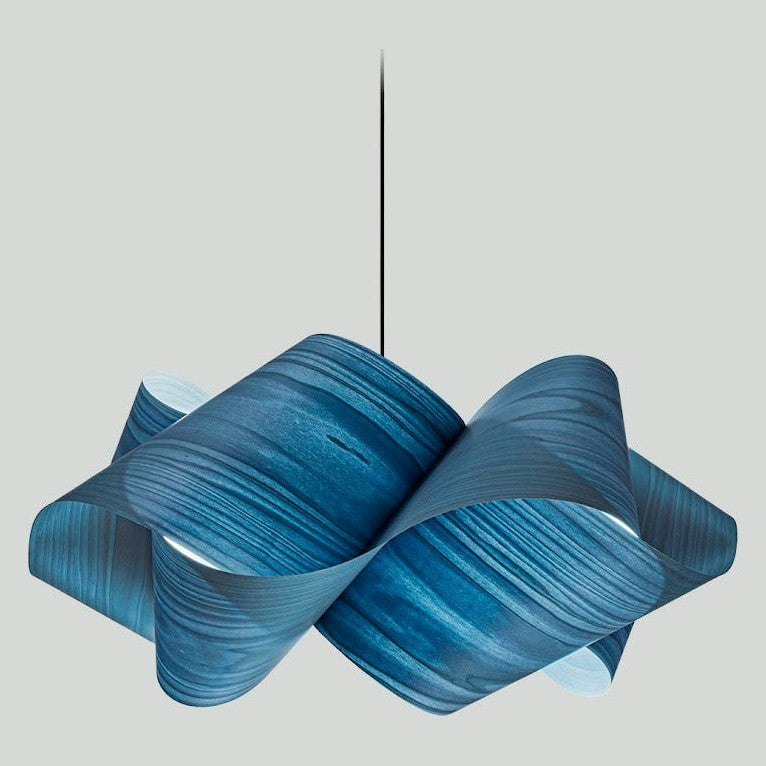 LZF Swirl Pendelleuchte – Furnier Blau