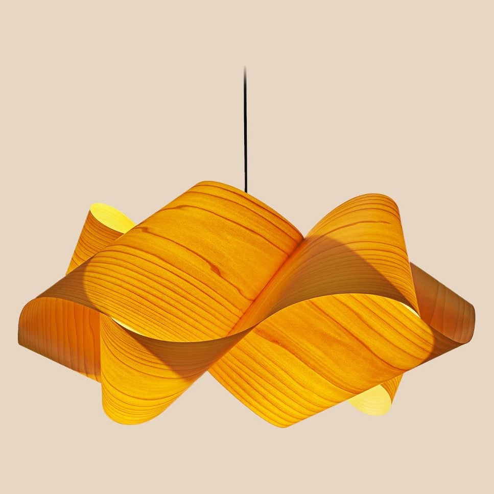 LZF Swirl Pendelleuchte – Furnier Gelb