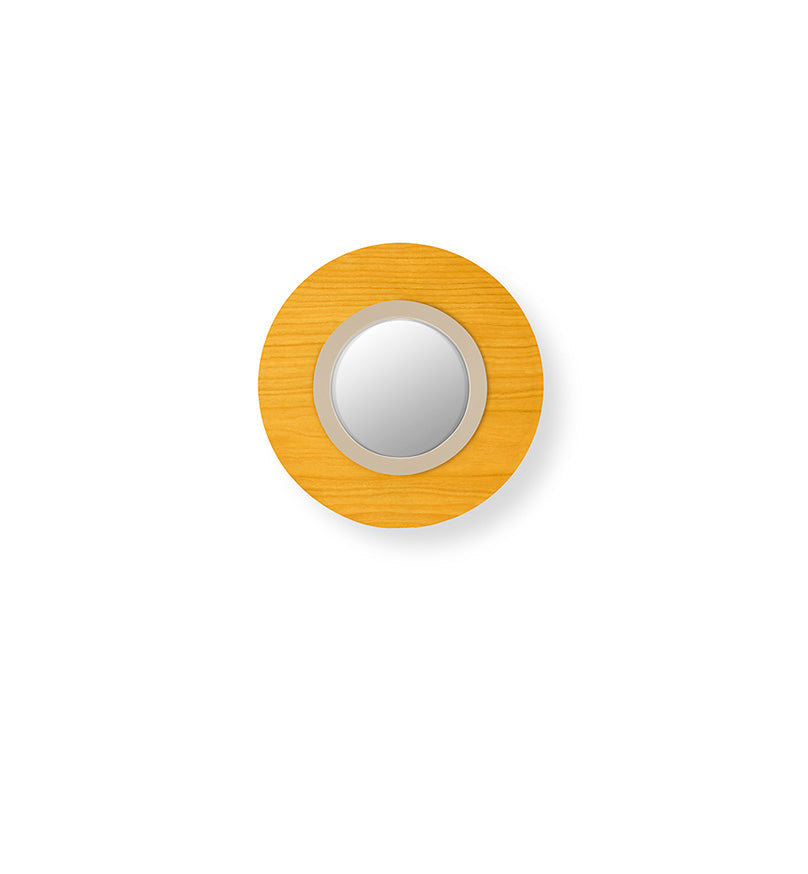 LZF Lens Circular Wandleuchte – Furnier Gelb, Elfenbein