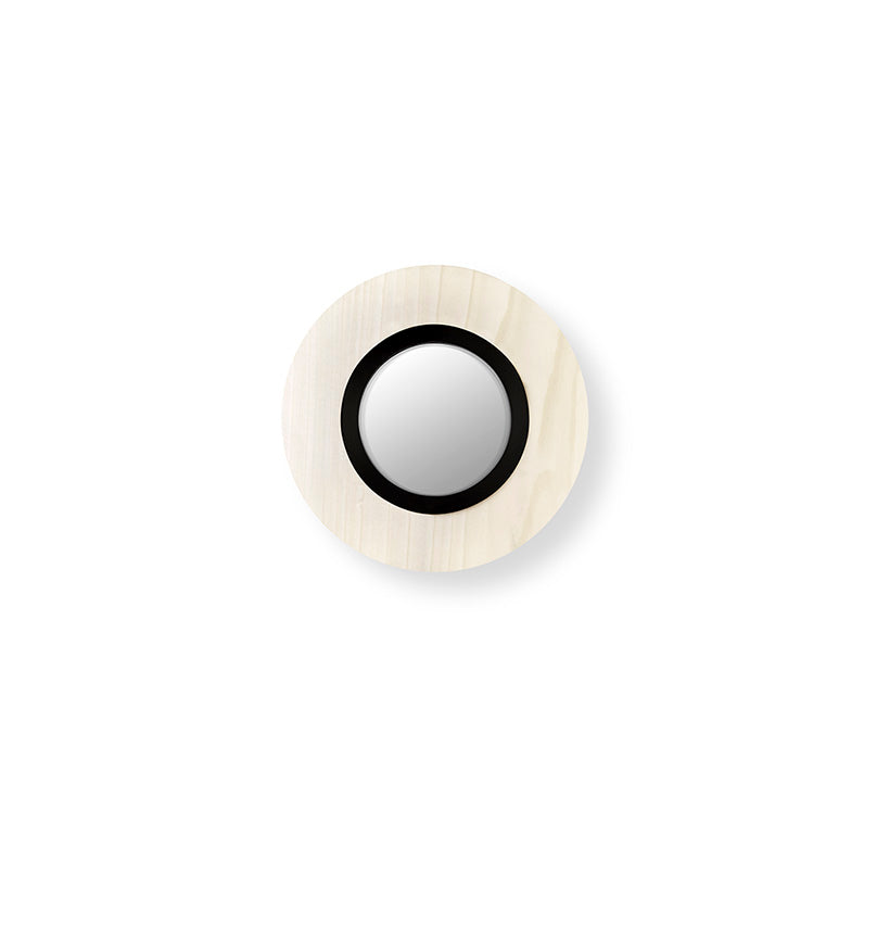 LZF Lens Circular Wandleuchte – Furnier Elfenbeinweiß, Schwarz