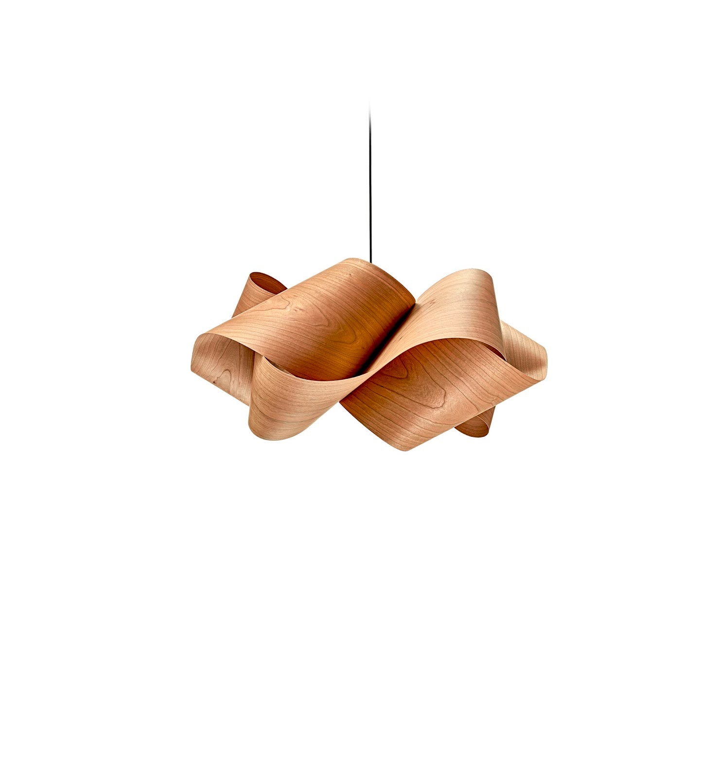 LZF Swirl Pendelleuchte – Furnier Kirsche natur