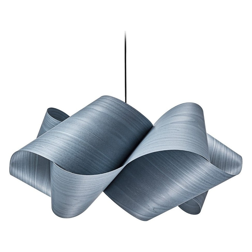 LZF Swirl Pendelleuchte – Furnier Blau