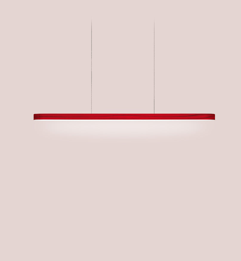 LZF I-Line Pendelleuchte – Furnier Rot