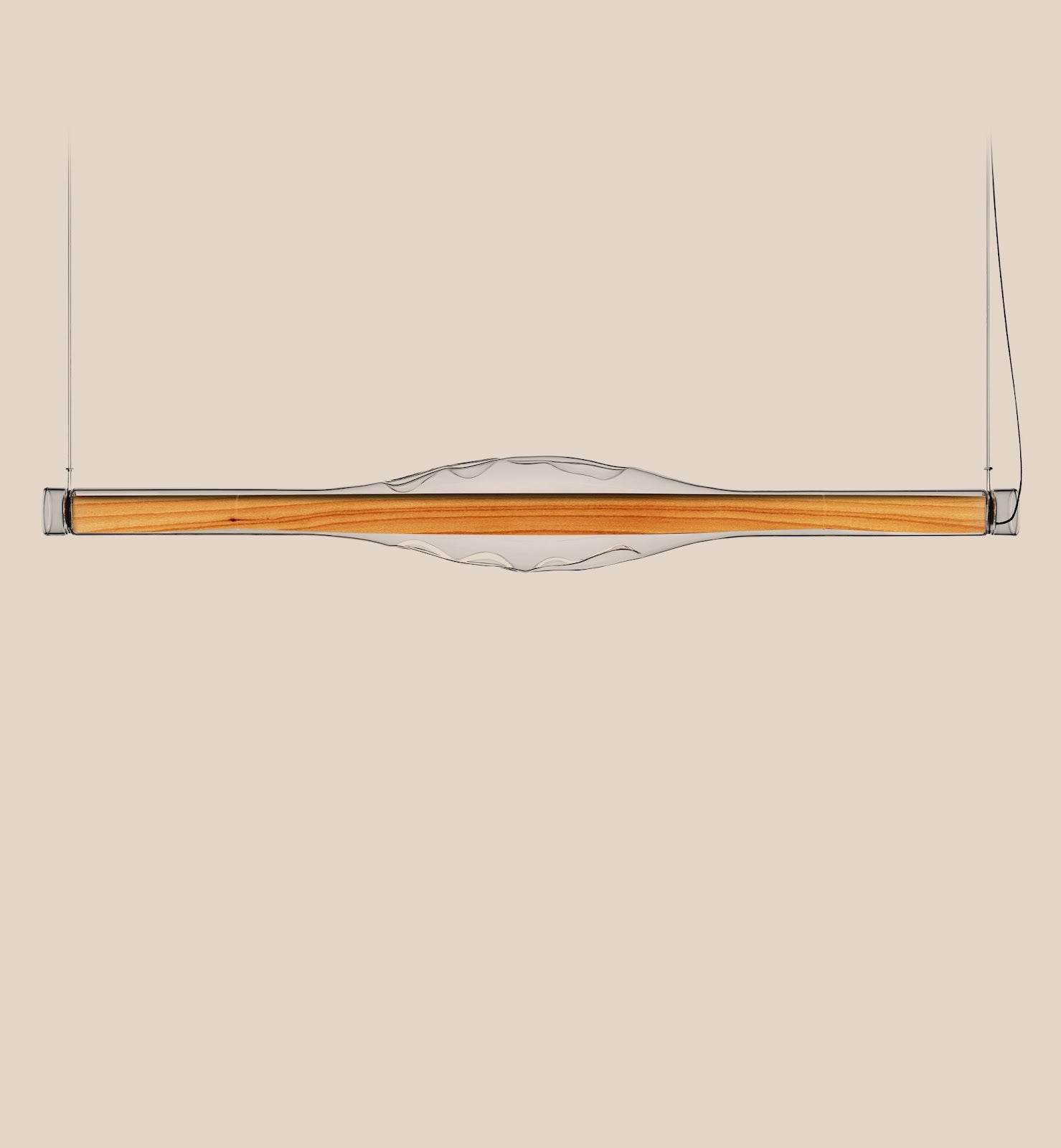 LZF Dune Horizontal Pendelleuchte – Furnier Buche natur