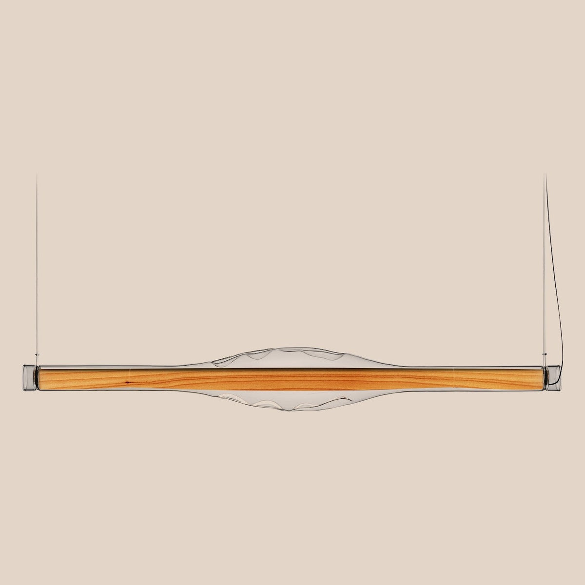 LZF Dune Horizontal Pendelleuchte – Furnier Buche natur