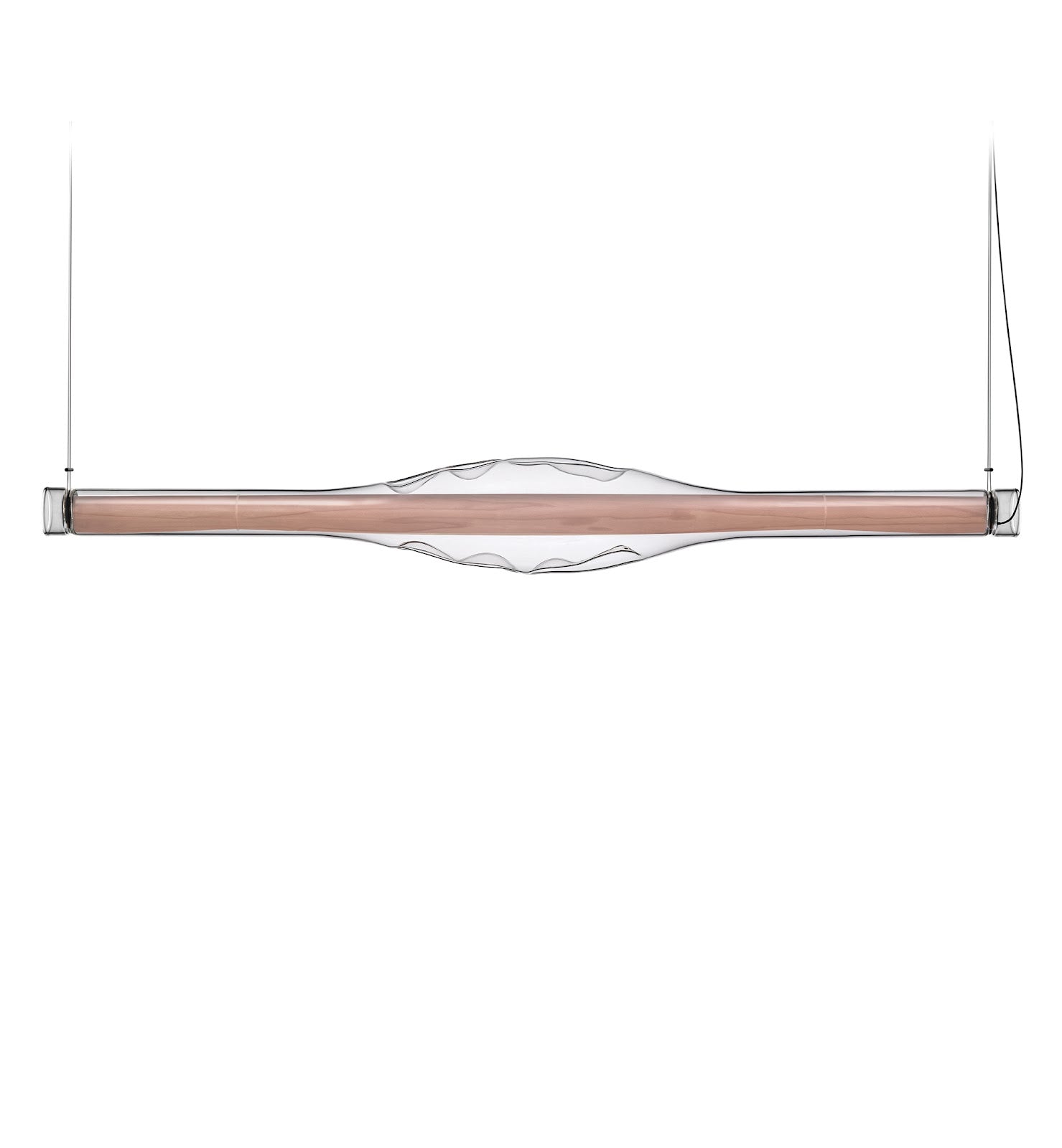 LZF Dune Horizontal Pendelleuchte – Furnier Zartrosa