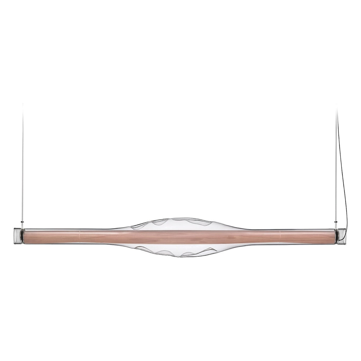 LZF Dune Horizontal Pendelleuchte – Furnier Zartrosa