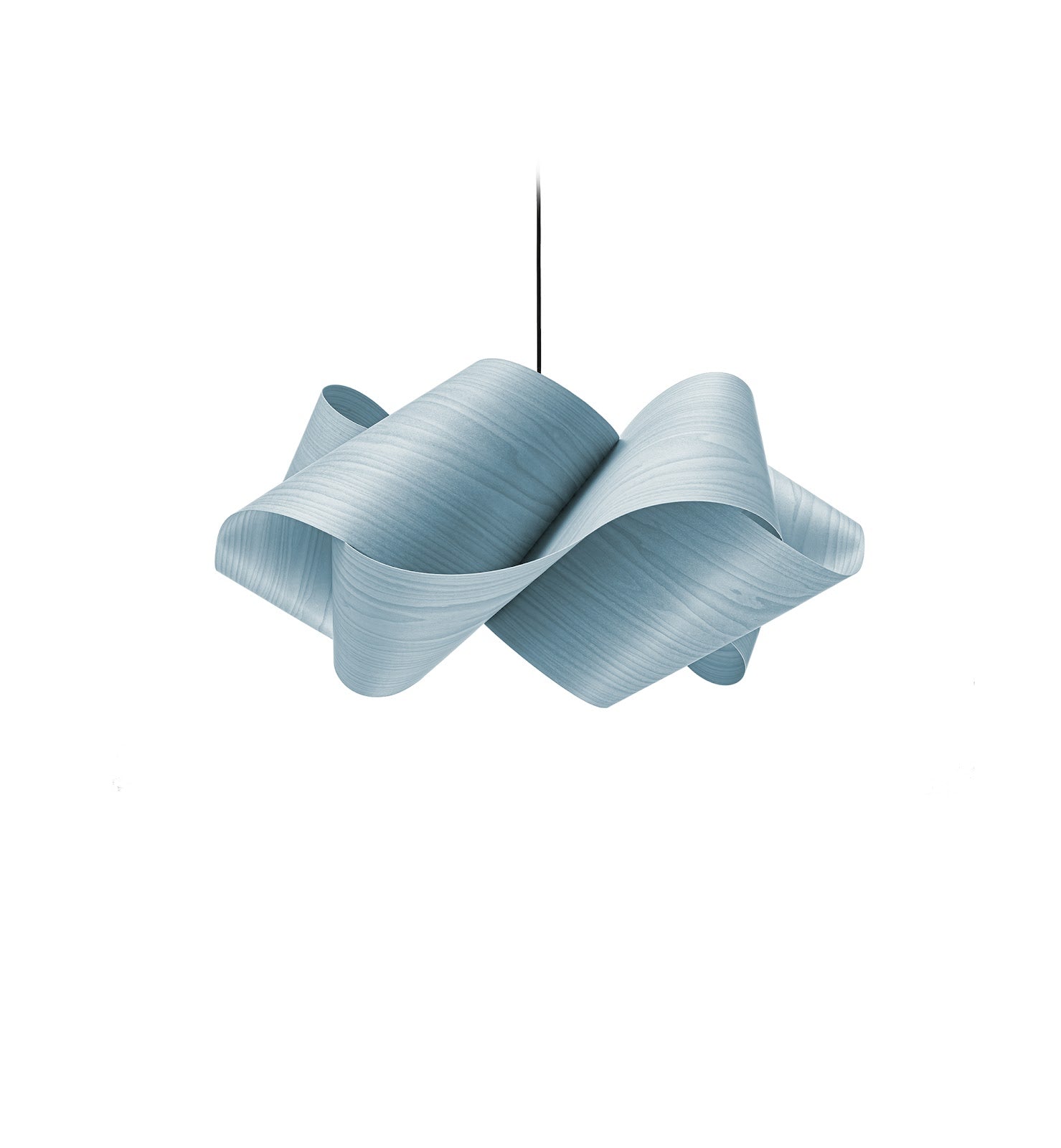 LZF Swirl Pendelleuchte – Furnier Meeresblau