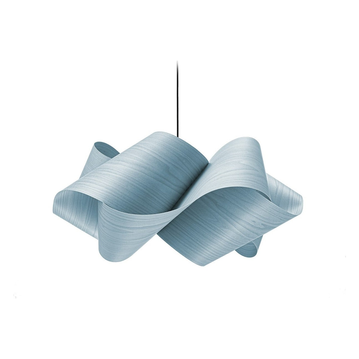 LZF Swirl Pendelleuchte – Furnier Meeresblau
